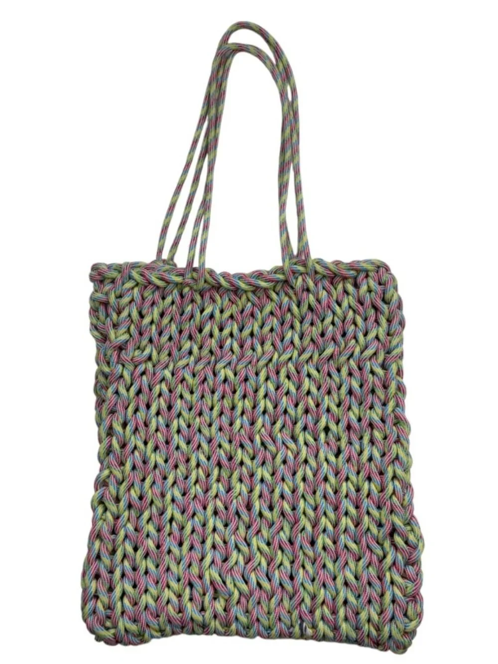 Urban Outfitters UO Zoya Rope Tote Bag Purse Blush Crochet